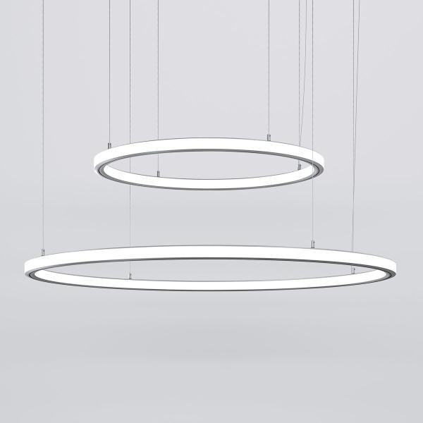 LED-Designleuchte mit Ringform ✓ Warmweiß 3000K oder Neutralweiß 4000K.  LED-Deckenleuchte im Hotel-Lobby Einsatz ✓ Perfekte Lichtlösung für repräsentative Räume.